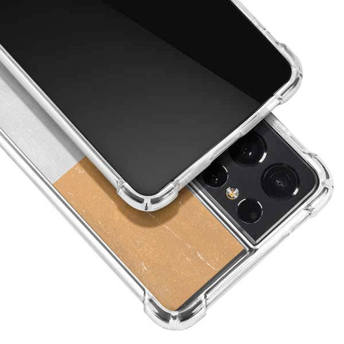 Ivory Coast Flag Distressed Galaxy S21 Ultra 5G Clear Case